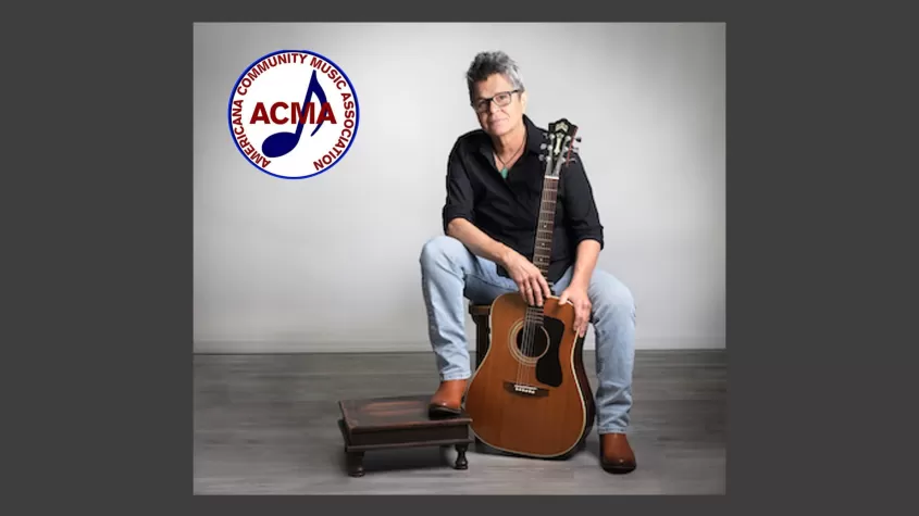 Tret Fure with guitar; ACMA logo in corner.