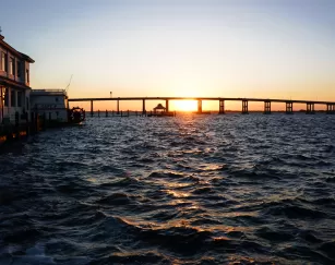Downtown FM Bridge Sunset