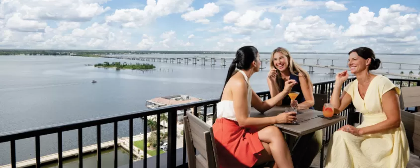 Rooftop bar in downtown Fort Myers