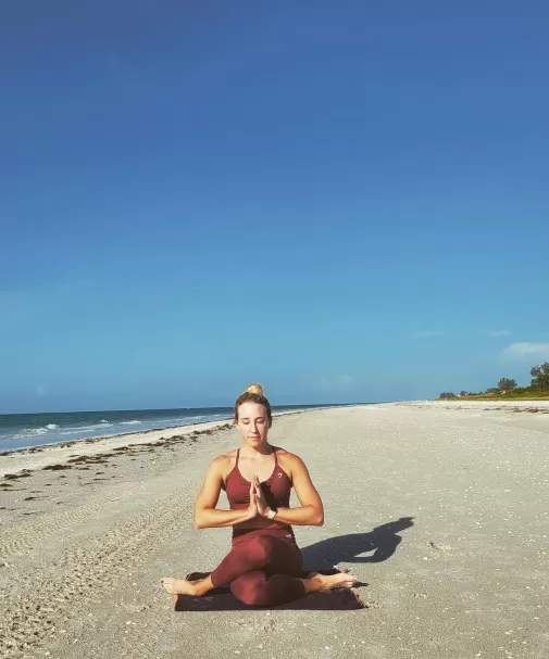 Beach Sand Yoga Excercise