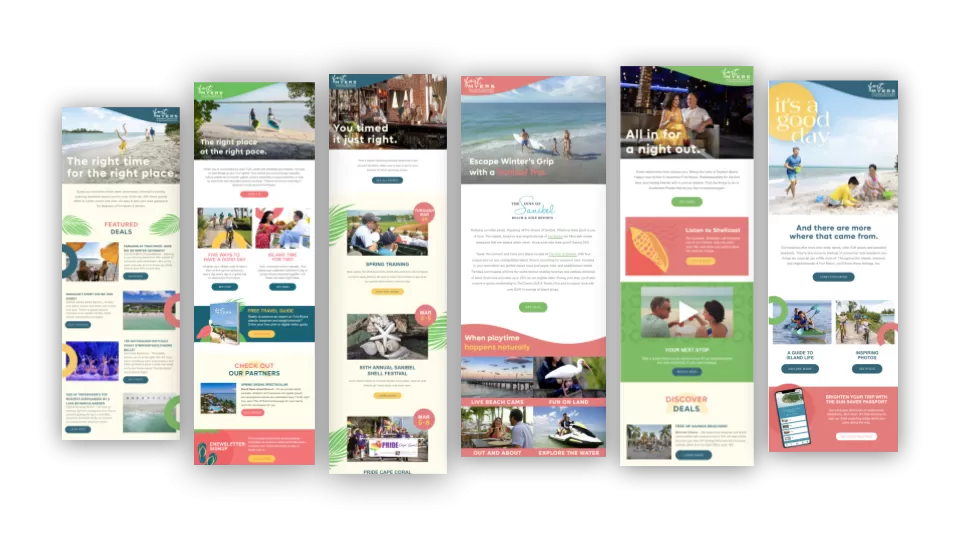 a screenshot of various good day fort myers emails 